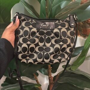 Coach Black and Cream Crossbody Bag